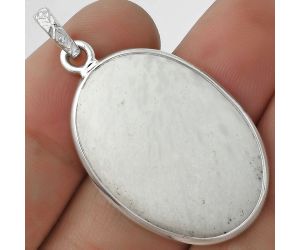 Natural White Scolecite Pendant SDP118248 P-1001, 20x29 mm