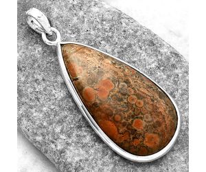 Natural Leopard Skin Jasper Pendant SDP118303 P-1001, 19x35 mm