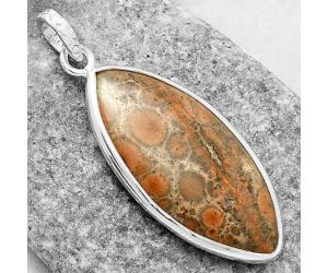 Natural Leopard Skin Jasper Pendant SDP118305 P-1001, 16x33 mm