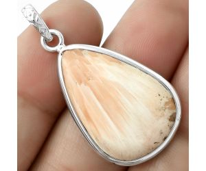 Natural Orange Scolecite - India Pendant SDP118331 P-1001, 17x27 mm