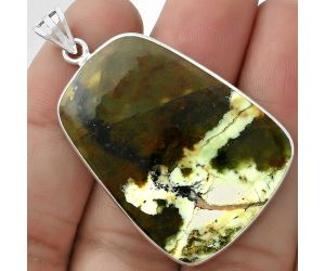 Natural Chrome Chalcedony Pendant SDP118425 P-1001, 27x37 mm