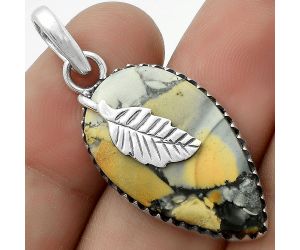 Leaf - Maligano Jasper - Indonesia Pendant SDP118520 P-1641, 16x28 mm