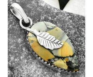 Leaf - Maligano Jasper - Indonesia Pendant SDP118520 P-1641, 16x28 mm