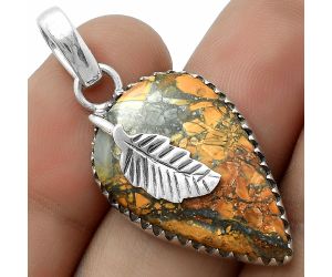 Leaf - Maligano Jasper - Indonesia Pendant SDP118530 P-1641, 17x27 mm