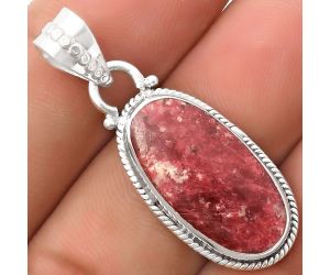 Natural Pink Thulite - Norway Pendant SDP118710 P-1056, 11x21 mm