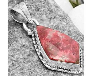 Natural Pink Thulite - Norway Pendant SDP118737 P-1056, 14x24 mm