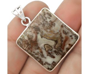 Natural Coffee Bean Jasper Pendant SDP118950 P-1001, 22x22 mm