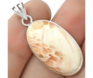 Natural Orange Scolecite - India Pendant SDP118994 P-1001, 15x26 mm