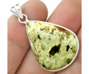 Natural Chrome Chalcedony Pendant SDP119012 P-1001, 21x28 mm