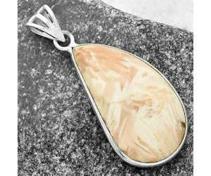 Natural Orange Scolecite - India Pendant SDP119076 P-1001, 16x29 mm