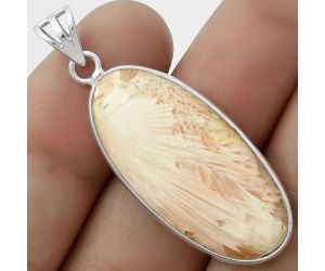 Natural Orange Scolecite - India Pendant SDP119109 P-1001, 15x33 mm