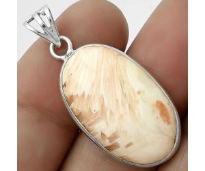 Natural Orange Scolecite - India Pendant SDP119119 P-1001, 15x25 mm