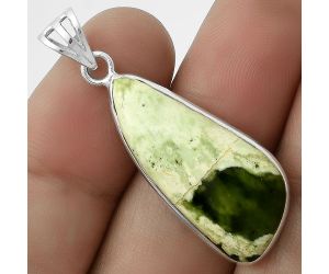 Natural Chrome Chalcedony Pendant SDP119134 P-1001, 13x30 mm