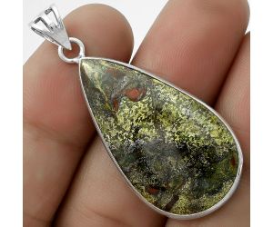 Dragon Blood Stone - South Africa Pendant SDP119159 P-1001, 18x33 mm