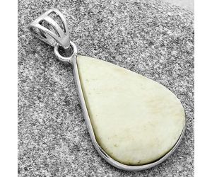 Natural White Scolecite Pendant SDP119224 P-1001, 17x24 mm