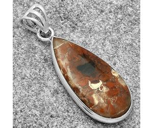 Natural Red Brecciated Jasper Pendant SDP119303 P-1001, 12x26 mm