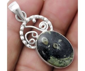 Natural Star Galaxy Jasper Pendant SDP119436 P-1687, 14x19 mm