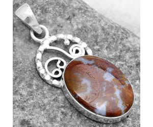 Natural Red Moss Agate Pendant SDP119438 P-1687, 15x20 mm