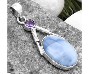 Natural Owyhee Opal & Amethyst Pendant SDP119533 P-1600, 14x21 mm