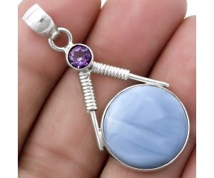 Natural Owyhee Opal & Amethyst Pendant SDP119564 P-1600, 18x18 mm