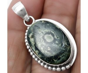 Natural Star Galaxy Jasper Pendant SDP119760 P-1326, 15x21 mm