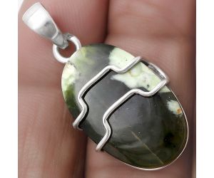 Natural Chrome Chalcedony Pendant SDP119912 P-1638, 14x23 mm