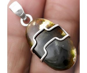 Natural Chrome Chalcedony Pendant SDP119915 P-1638, 14x23 mm