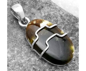 Natural Chrome Chalcedony Pendant SDP119915 P-1638, 14x23 mm