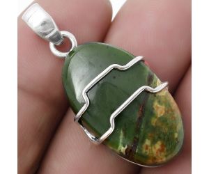 Natural Chrome Chalcedony Pendant SDP119944 P-1638, 15x26 mm