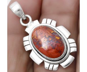 Natural Red Moss Agate Pendant SDP119954 P-1179, 10x16 mm