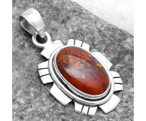 Natural Red Moss Agate Pendant SDP119954 P-1179, 10x16 mm