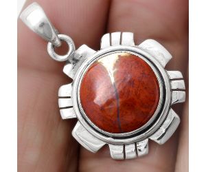 Natural Red Moss Agate Pendant SDP119967 P-1179, 14x14 mm