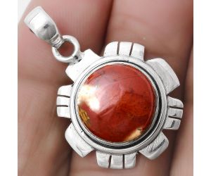 Natural Red Moss Agate Pendant SDP119998 P-1179, 14x14 mm