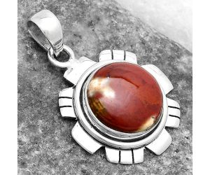 Natural Red Moss Agate Pendant SDP119998 P-1179, 14x14 mm