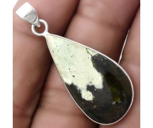 Natural Chrome Chalcedony Pendant SDP120133 P-1001, 15x30 mm