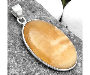 Natural Honey Aragonite Pendant SDP120188 P-1001, 21x32 mm