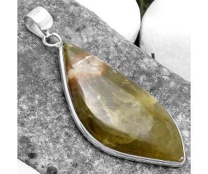 Natural Cloudy Prehnite Pendant SDP120215 P-1001, 18x39 mm