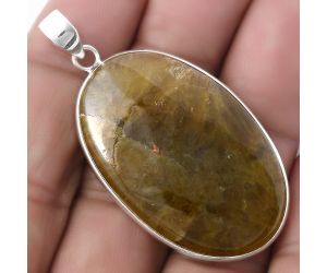 Natural Cloudy Prehnite Pendant SDP120217 P-1001, 25x39 mm