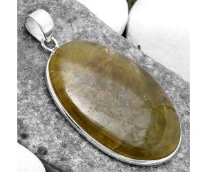 Natural Cloudy Prehnite Pendant SDP120217 P-1001, 25x39 mm