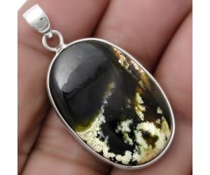 Natural Chrome Chalcedony Pendant SDP120262 P-1001, 20x30 mm