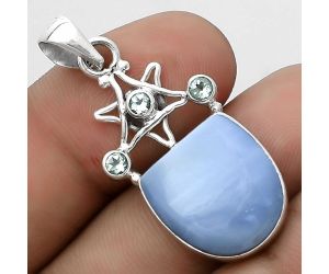 Star - Owyhee Opal & Sky Blue Topaz Pendant SDP120403 P-1095, 15x16 mm