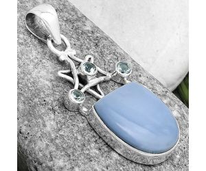 Star - Owyhee Opal & Sky Blue Topaz Pendant SDP120403 P-1095, 15x16 mm