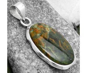 Natural Turkish Rainforest Chrysocolla Pendant SDP120486 P-1110, 15x26 mm