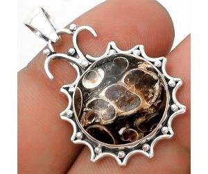 Natural Turtella Jasper - USA Pendant SDP120691 P-1249, 17x17 mm