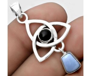 Celtic - Owyhee Opal & Black Onyx Pendant SDP120738 P-1628, 7x9 mm