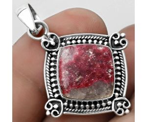 Natural Pink Thulite - Norway Pendant SDP121038 P-1040, 14x14 mm