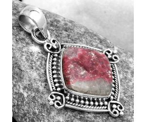 Natural Pink Thulite - Norway Pendant SDP121038 P-1040, 14x14 mm