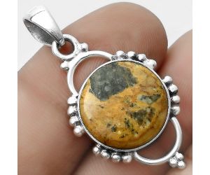 Natural Moroccan Yellow Jacket Jasper Pendant SDP121383 P-1639, 15x15 mm