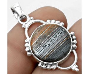 Natural Iron Tiger Eye Pendant SDP121391 P-1639, 16x16 mm