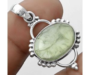 Natural Prehnite Pendant SDP121395 P-1639, 13x18 mm